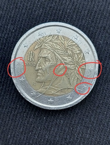 Moneta euro di dante - da,